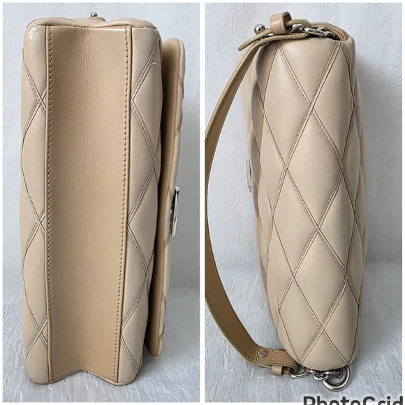 Auth Louis Vuitton Lambskin Go-14 Malletage MM Shoulder Bag - Picture 7 of 9